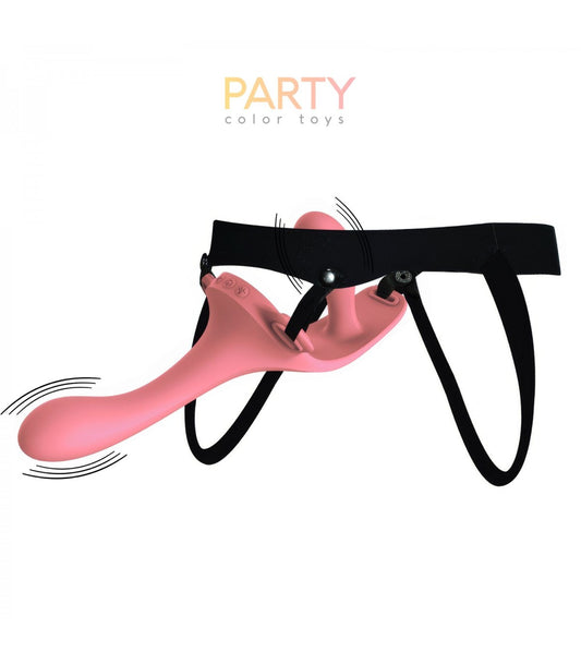 ARNÉS TWINY STRAP-ON DOBLE VIBR SILICONA LÍQUIDA USB