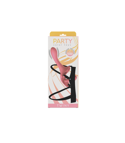 ARNÉS TWINY STRAP-ON DOBLE VIBR SILICONA LÍQUIDA USB