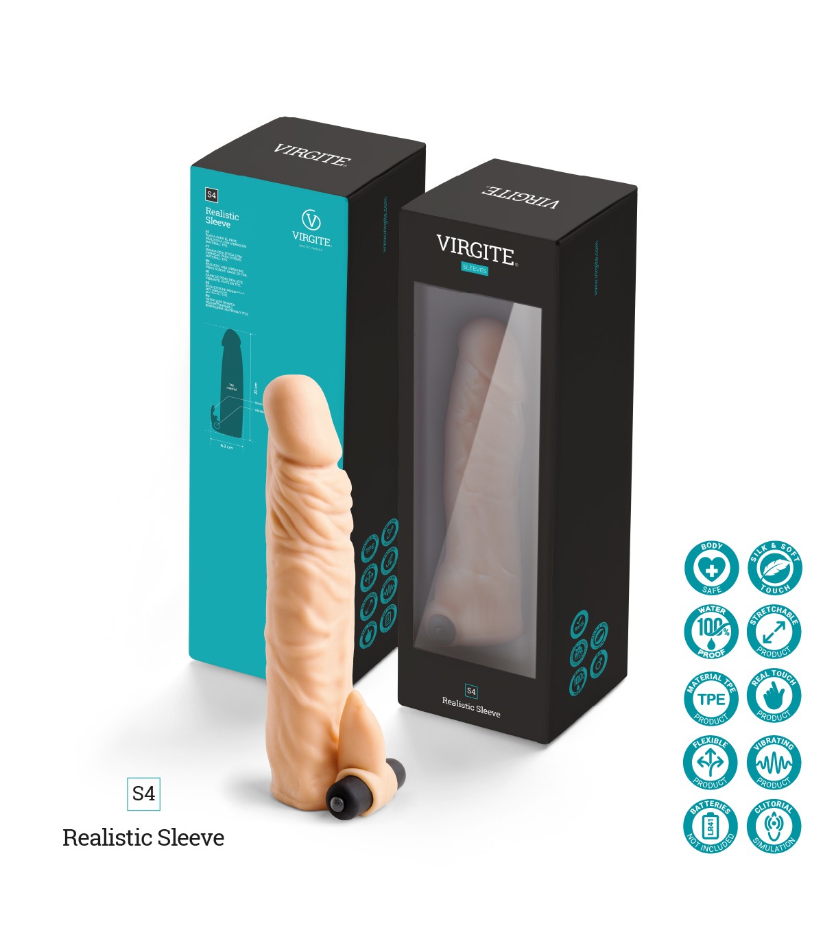 FUNDA PENE REALISTICA S4 FLESH 20CM