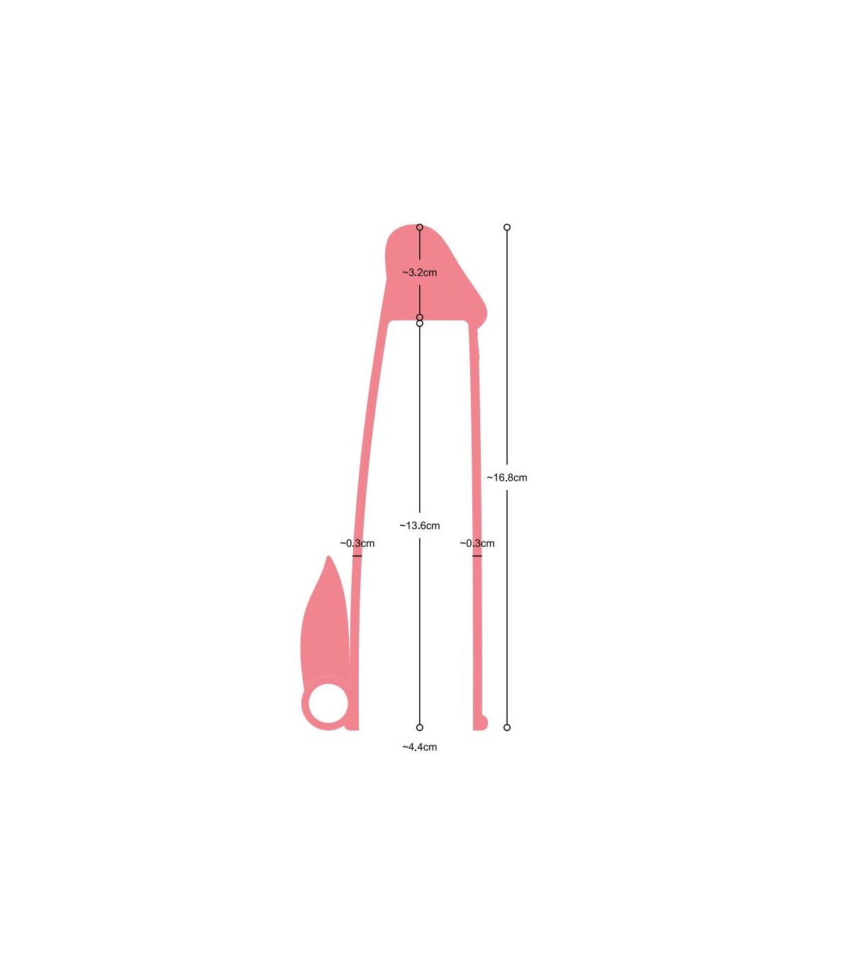 FUNDA PENE REALISTICA S4 FLESH 20CM