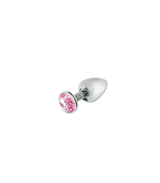 MAI PLUG METÁLICO CON PIEDRA ROSA S