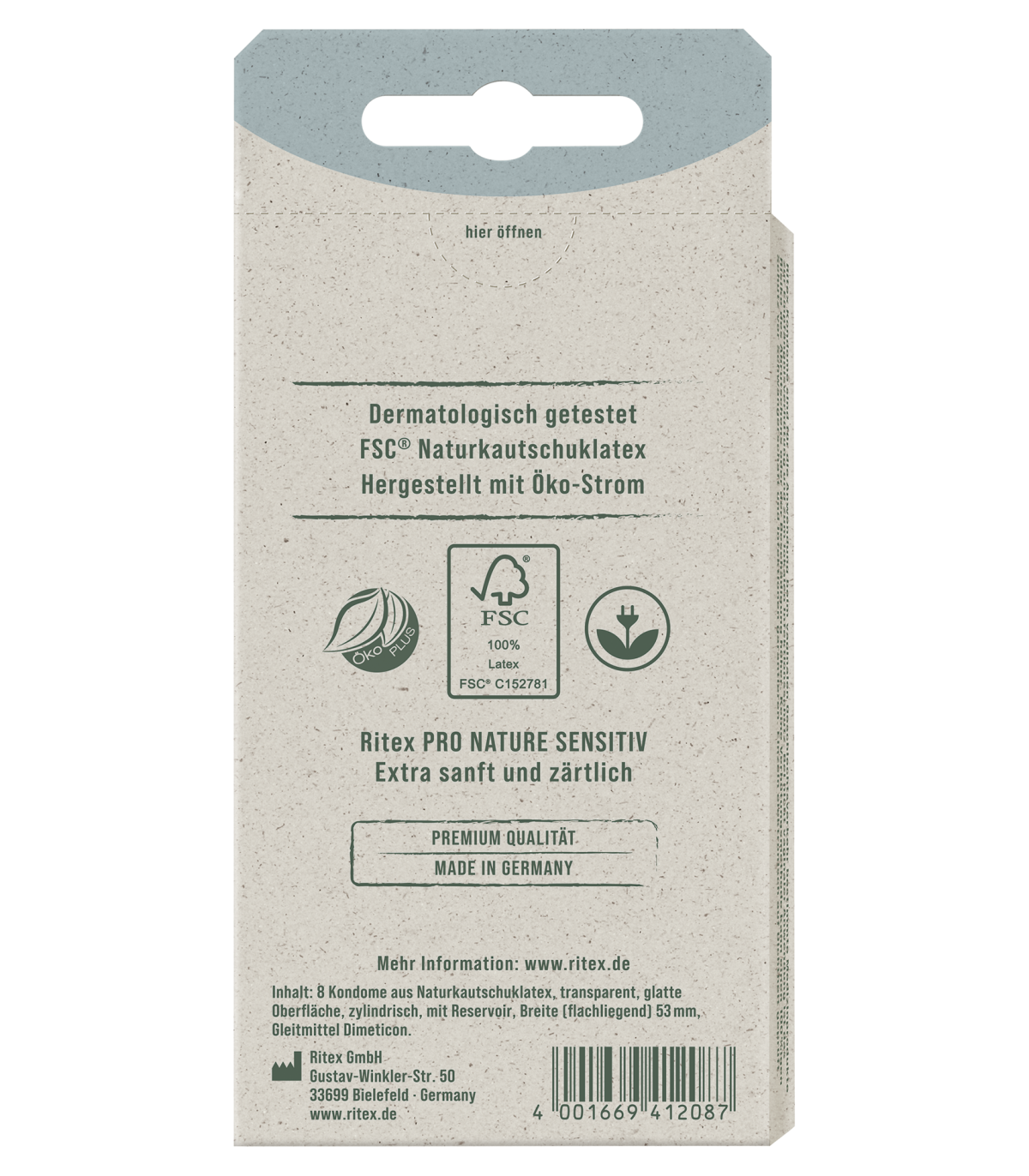 RITEX PRO SENSITIV CONDOMS 8 UND