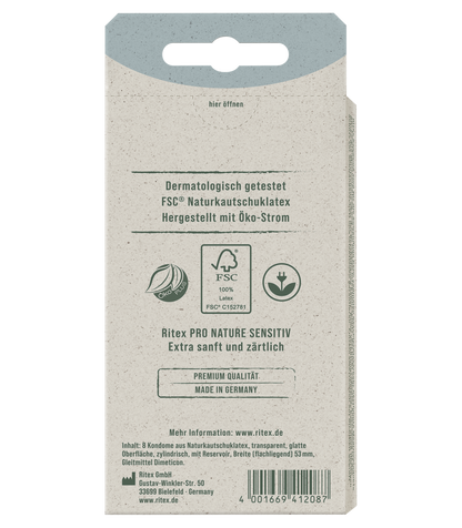 RITEX PRO SENSITIV CONDOMS 8 UND