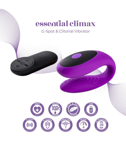 VIRGITE ESSENTIALS G- SPOT & CLITORIAL VIBRATOR PURPLE