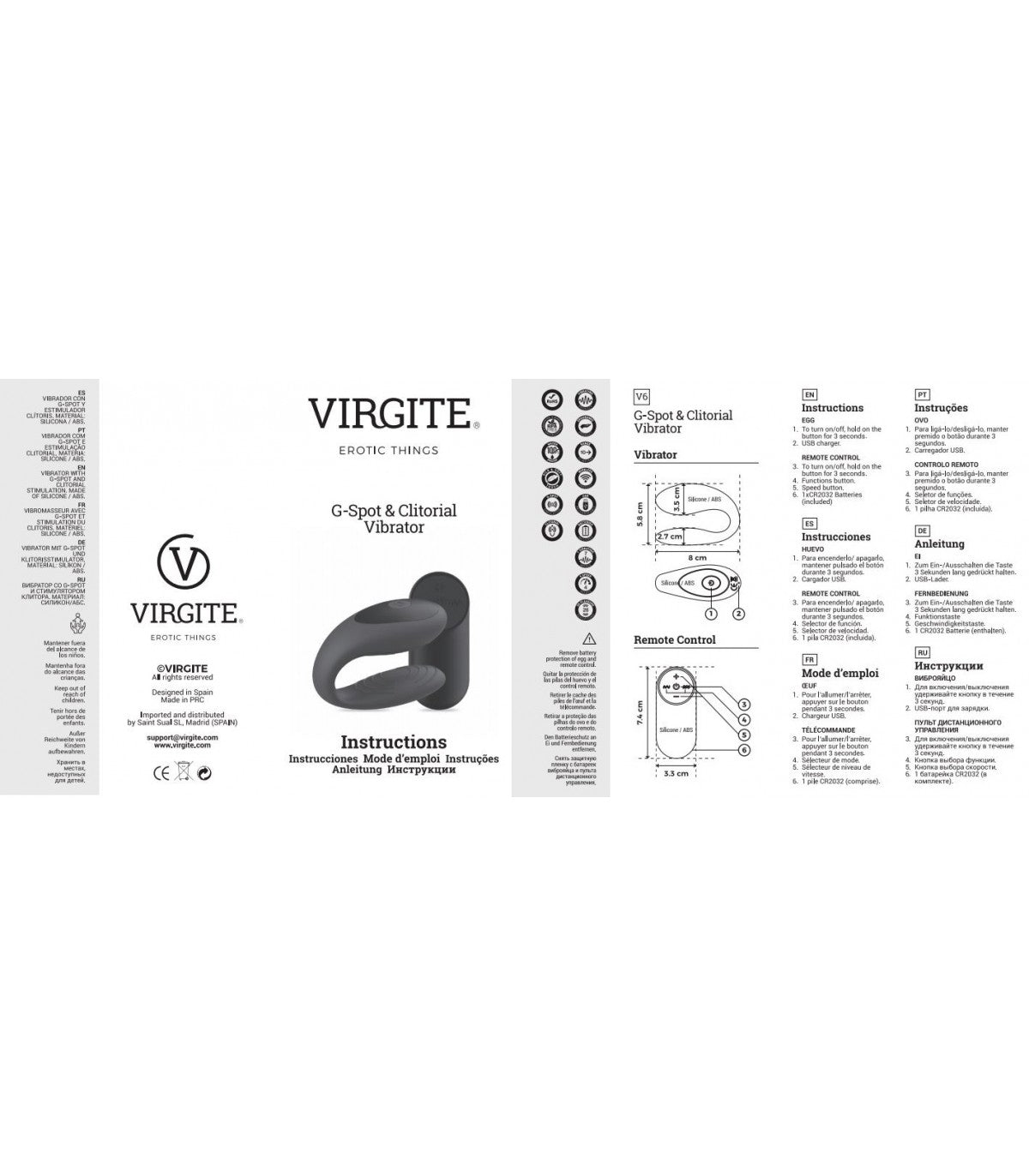 VIRGITE BLACK EDITION G-SPOT & CLITORIAL VIBRATOR