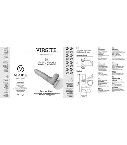 VIRGITE VIBRADOR Y ROTADOR REALÍSTICO 'R9' 19CM